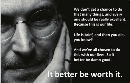 Steve Jobs quote on excellence