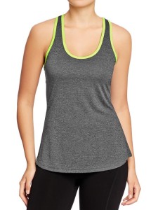 affordable work out gear that's also stylish // grey and green tank