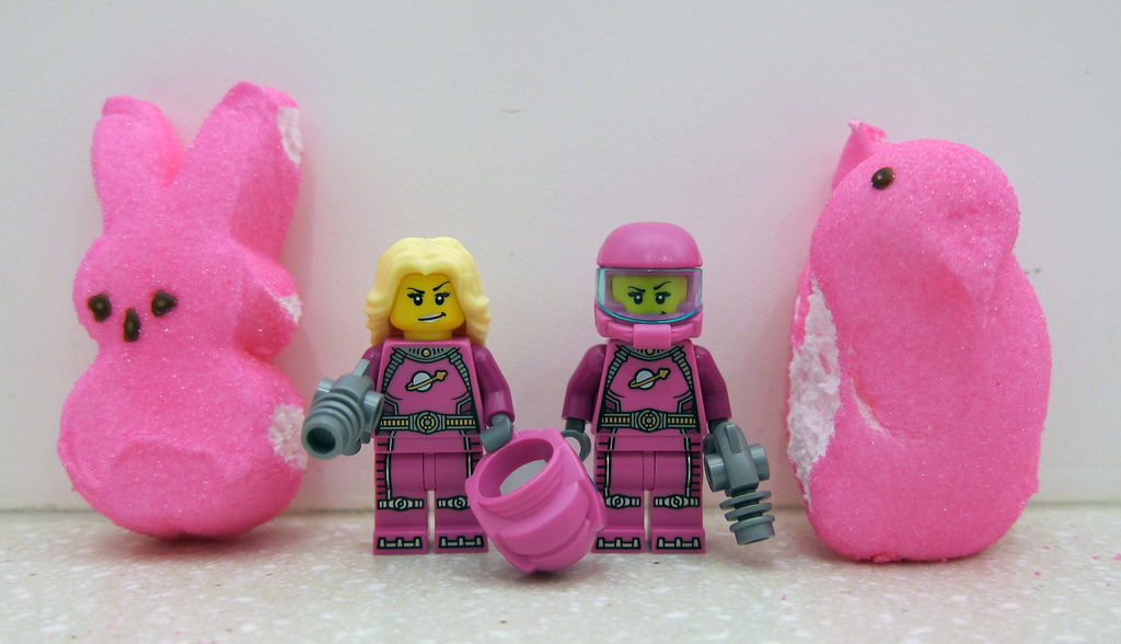 Peeps vs. LEGO : Chicks in Space