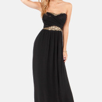 Gold and Black Evening Gown