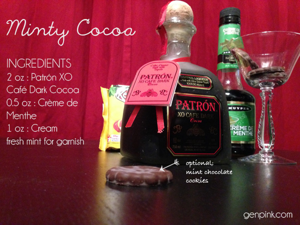 Valentine's Day cocktail: Minty Cocoa with Patron XO Cafe