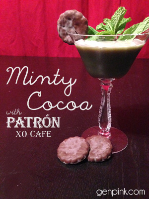 Minty Cocoa with Patron XO Cafe | Valentine's Day cocktails