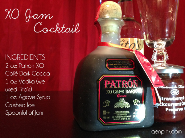 XO Jam Cocktail | make this popular bar drink at home for Valentine's Day!