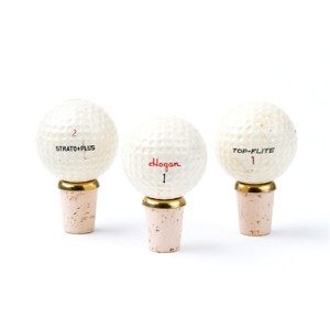 golf ball wine stoppers via genpink.com