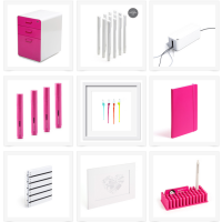 Pink & White Geek Girl Office Supplies \ Genpink