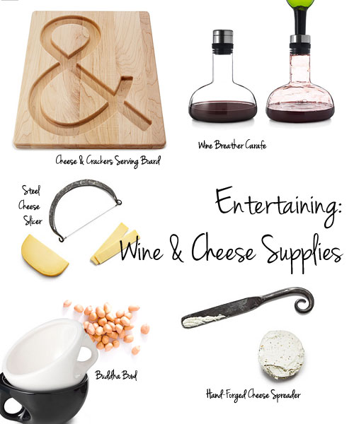 Entertaining: Wine & Cheese Supplies from UncommonGoods