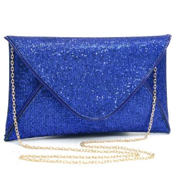 blue clutch to wear at holiday parties via genpink.com