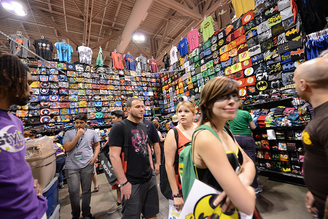 Fans Browsing T-Shirts at Comic Con