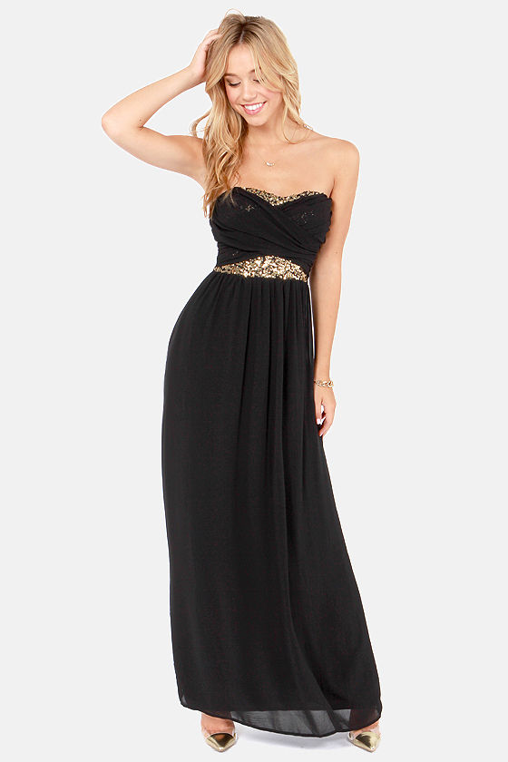 Gold and Black Evening Gown