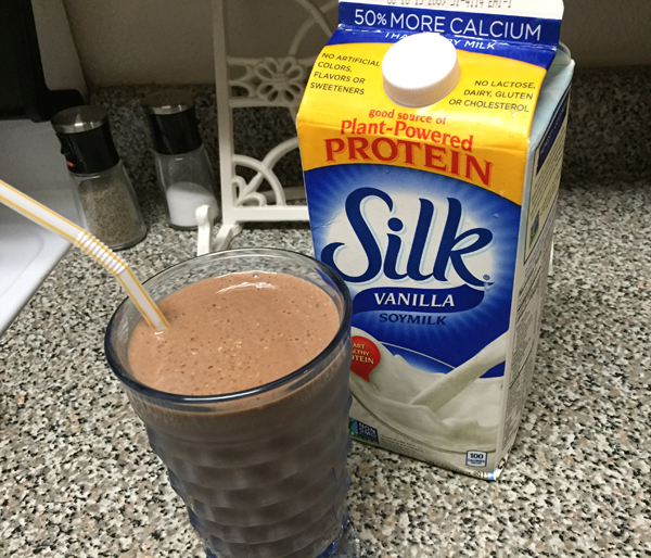 Keeping the Hunger Away with a Chocolate Banana Smoothie: Silk Soymilk